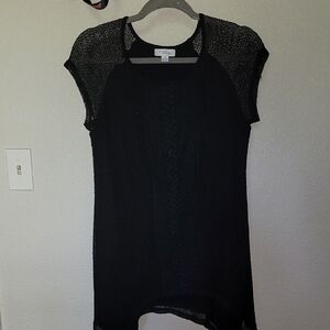 Great Northwest Clothing Company Black Lace Knit Top